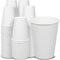200 Count 12 oz Disposable Coffee Cups Leak Proof Paper Cups Thickened Paper White Hot Coffee Cups